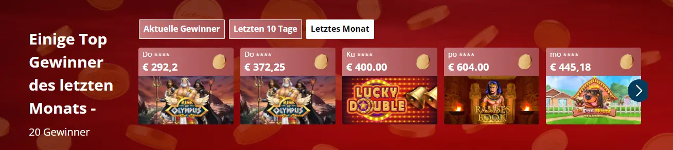 verfügbare Aktionscodes SPORTINGBET CASINO
